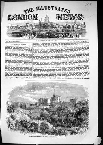 Antique print 1858 - 1858, alnwick