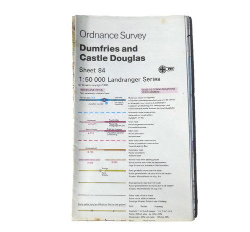 Ordnance survey 50k sheet - survey, 1:50k