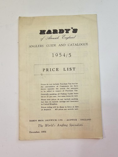 1954 hardy of - hardy's, alnwick