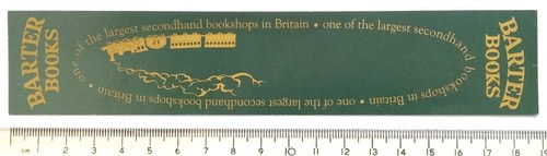 Barter books bookmark green - barter,