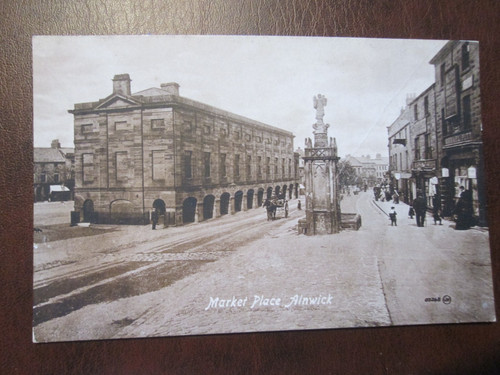 Postcard alnwick market - postcard, place
