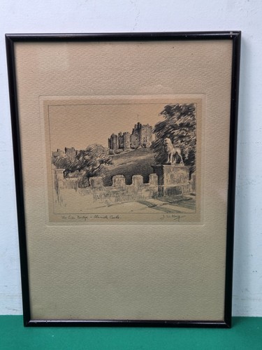 Framed antique alnwick - alnwick, castle