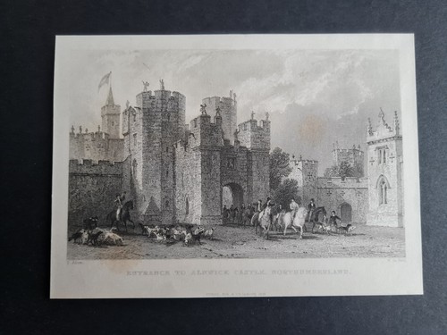 Antique 1835 print alnwick - 1835,