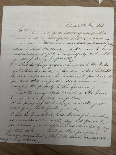 Alnwick john mattison letter - john,