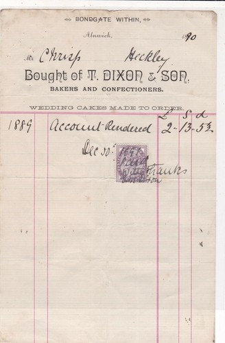 Alnwick dixon son 1890 - &,