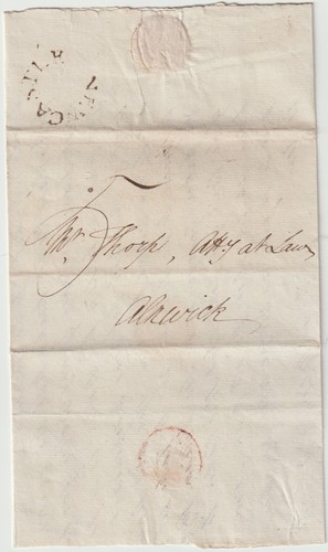 1797 newcastle horseshoe pmk - newcastle,