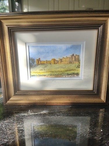 Watercolour alnwick castle - alnwick,