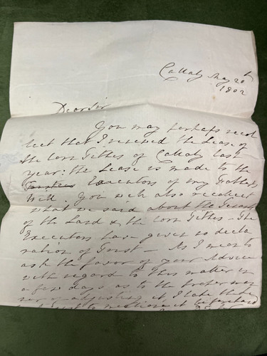 20th may 1802 clavering note - 20th,