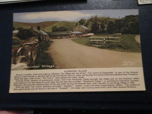 Postcard alwinton village - postcard,