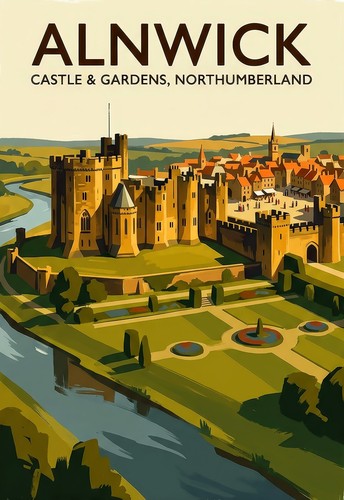 Travel poster alnwick castle - poster,