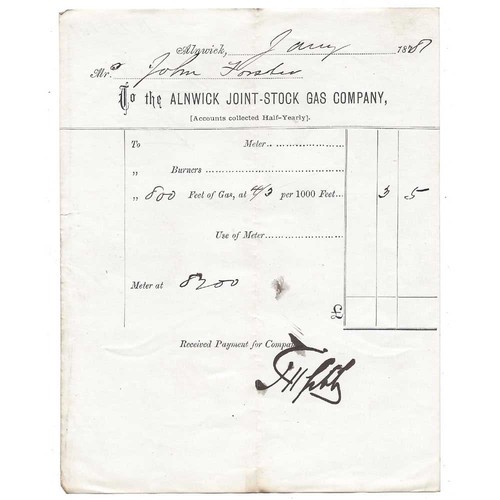 1881 billhead alnwick - 1881,
