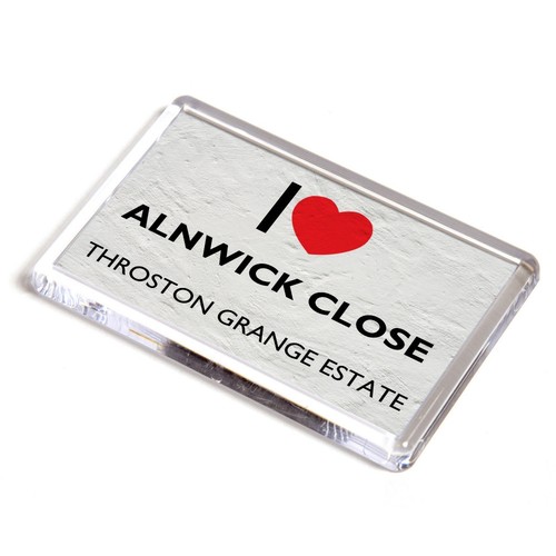 Fridge magnet love alnwick - i,