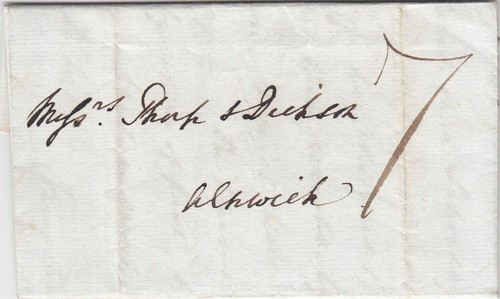 Stampless letter durham - letter, to