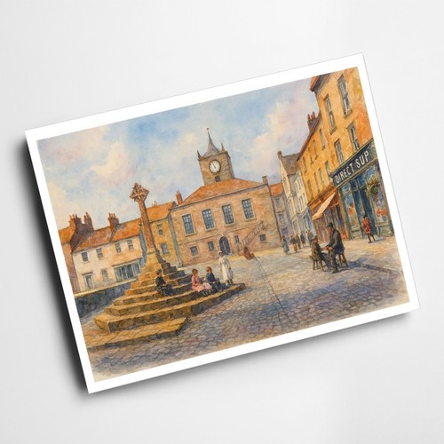 Print alnwick market - a4,