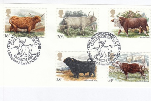 Cattle used stamps fdc - gb,